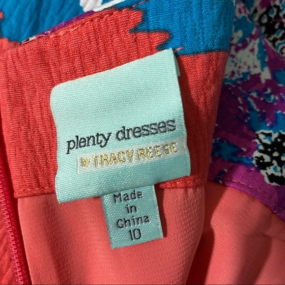 Plenty By Tracy Reese Dress Sheath‎ Pink Blue Floral Print Sleeveless Size 10 - Picture 10 of 10